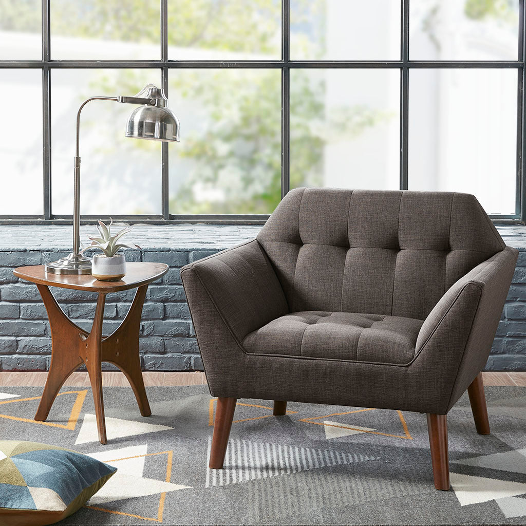 Lounge Chair Charcoal Polyester