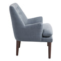Mid Century Accent Chair Blue Polyester