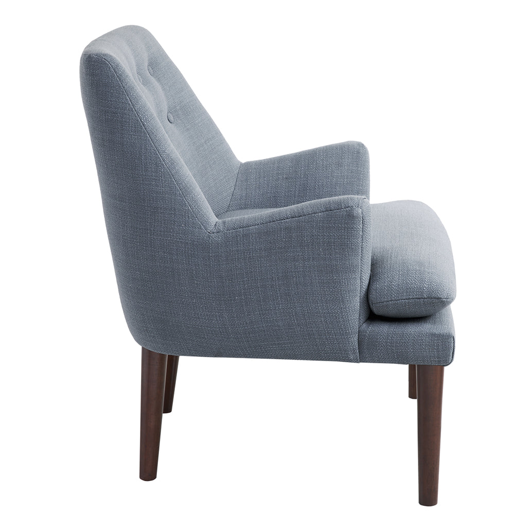 Mid Century Accent Chair Blue Polyester