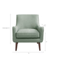 Mid Century Accent Chair Seafoam Polyester
