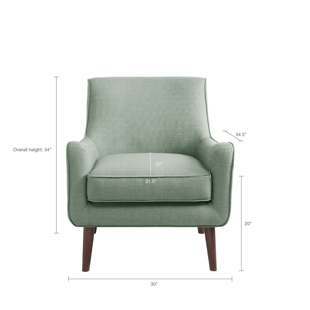 Mid Century Accent Chair Seafoam Polyester