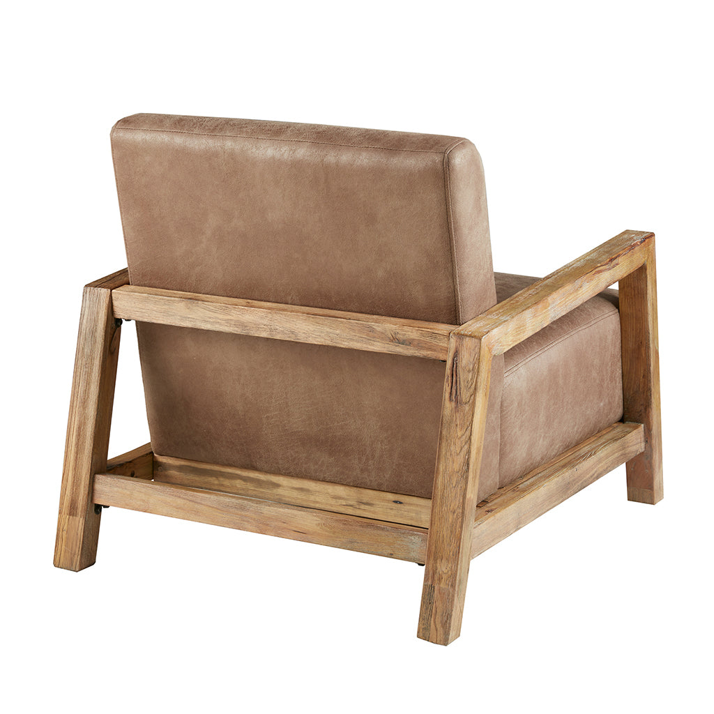 Easton Low Profile Accent Chair Taupe Natural Polyester