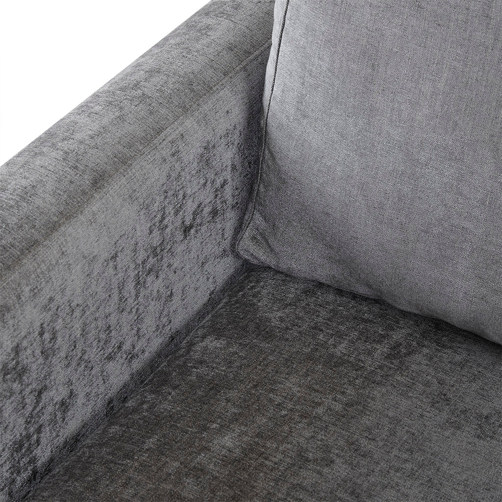 Accent Chair Grey Polyester
