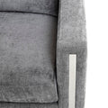 Accent Chair Grey Polyester