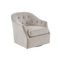 Calvin Swivel Beige Solid Wood