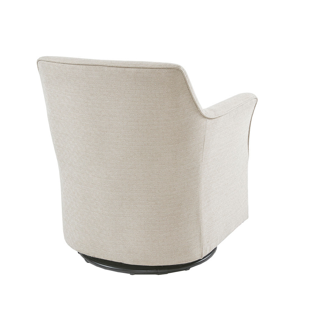 Augustine Swivel Glider Chair Cream Solid Wood