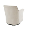 Augustine Swivel Glider Chair Cream Solid Wood