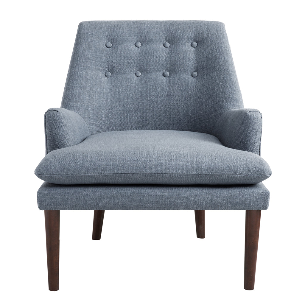 Mid Century Accent Chair Blue Polyester