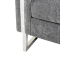 Accent Chair Grey Polyester