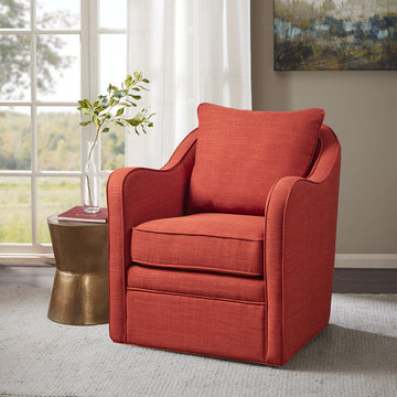 Brianne Swivel Chair Orange Solid Wood