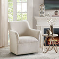 Augustine Swivel Glider Chair Cream Solid Wood