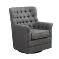 Mathis Swivel Glider Chair Gray Solid Wood