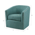 Tyler Swivel Chair Green Solid Wood