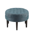 Surfboard Tufted Ottoman Blue Polyester