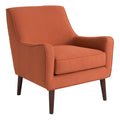 Mid Century Accent Chair Burnt Orange Polyester