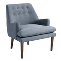 Mid Century Accent Chair Blue Polyester