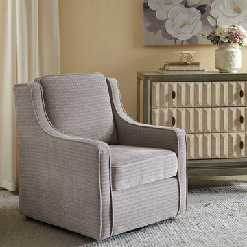 Harris Swivel Chair Grey Solid Wood