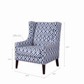 Barton Wing Chair Multicolor Solid Wood
