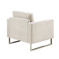 Accent Chair Ivory Polyester