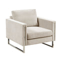 Accent Chair Ivory Polyester