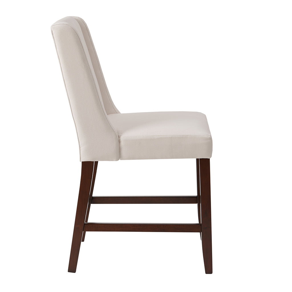 Brody Wing Counter Stool Cream Polyester