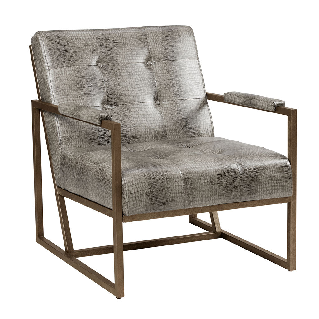 Lounge Chair Grey Metal
