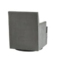 Upholstered Swivel Chair Grey Polyester