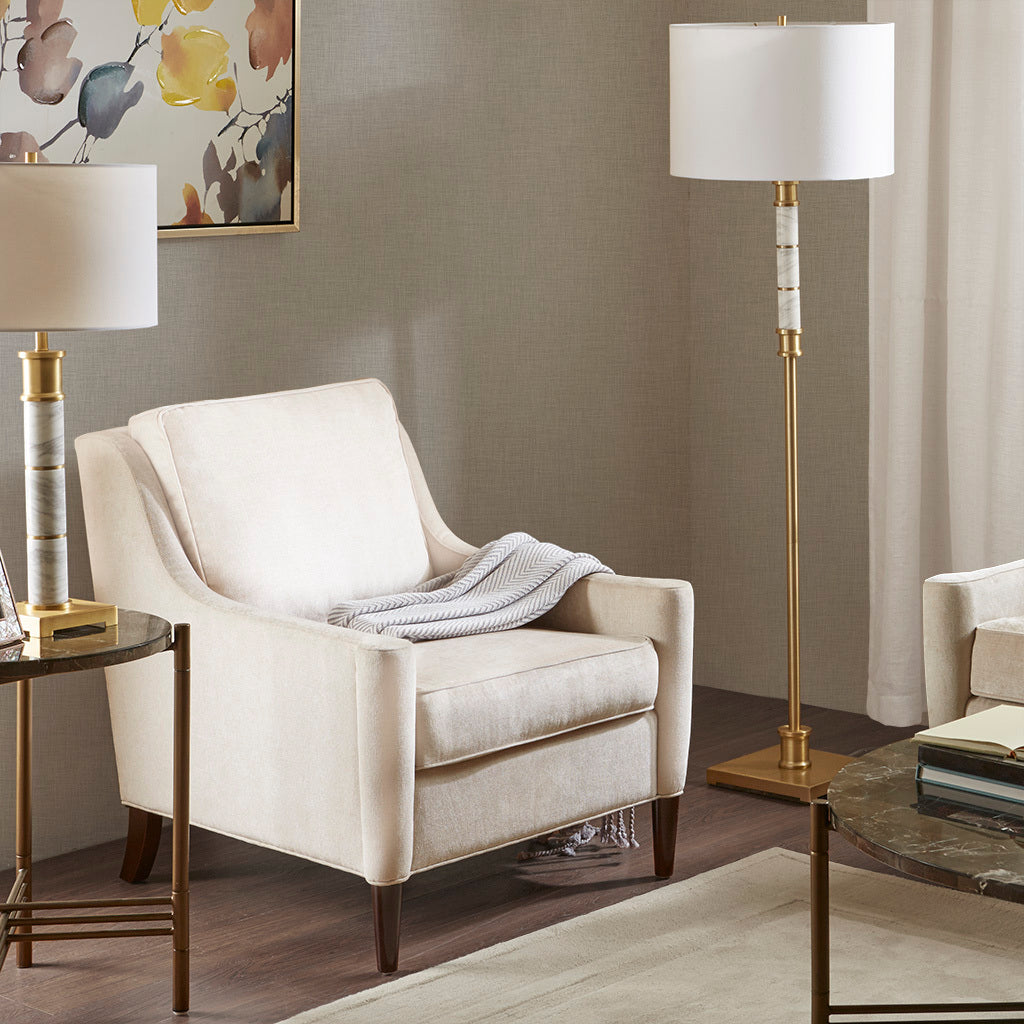 Windsor Lounge Beige Solid Wood