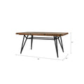 Trestle Dining Gathering Table Reclaimed Brown Gun Metal Wood