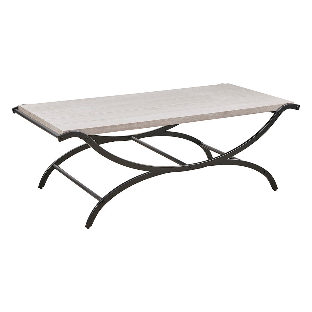 Coffee Table White Black Wood