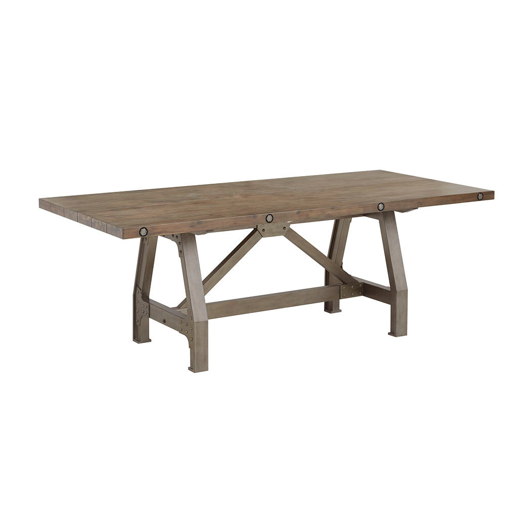 Lancaster Dining Table Grey Silver Wood