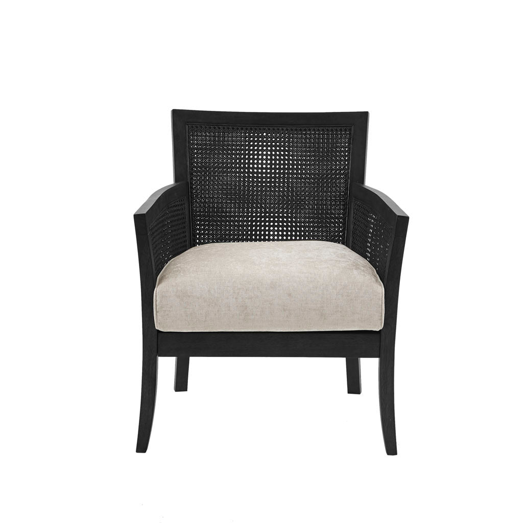 Accent Chair Black Polyester