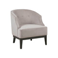 Accent Chair Light Grey Polyester