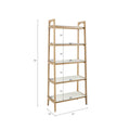 Shelf Bookcase Off White Natural Wood