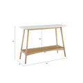 Console Off White Natural Wood