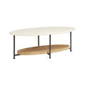 Coffee Table White Natural Wood
