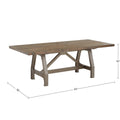 Lancaster Dining Table Grey Silver Wood