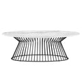 Marbury Coffee Table White Black Marble