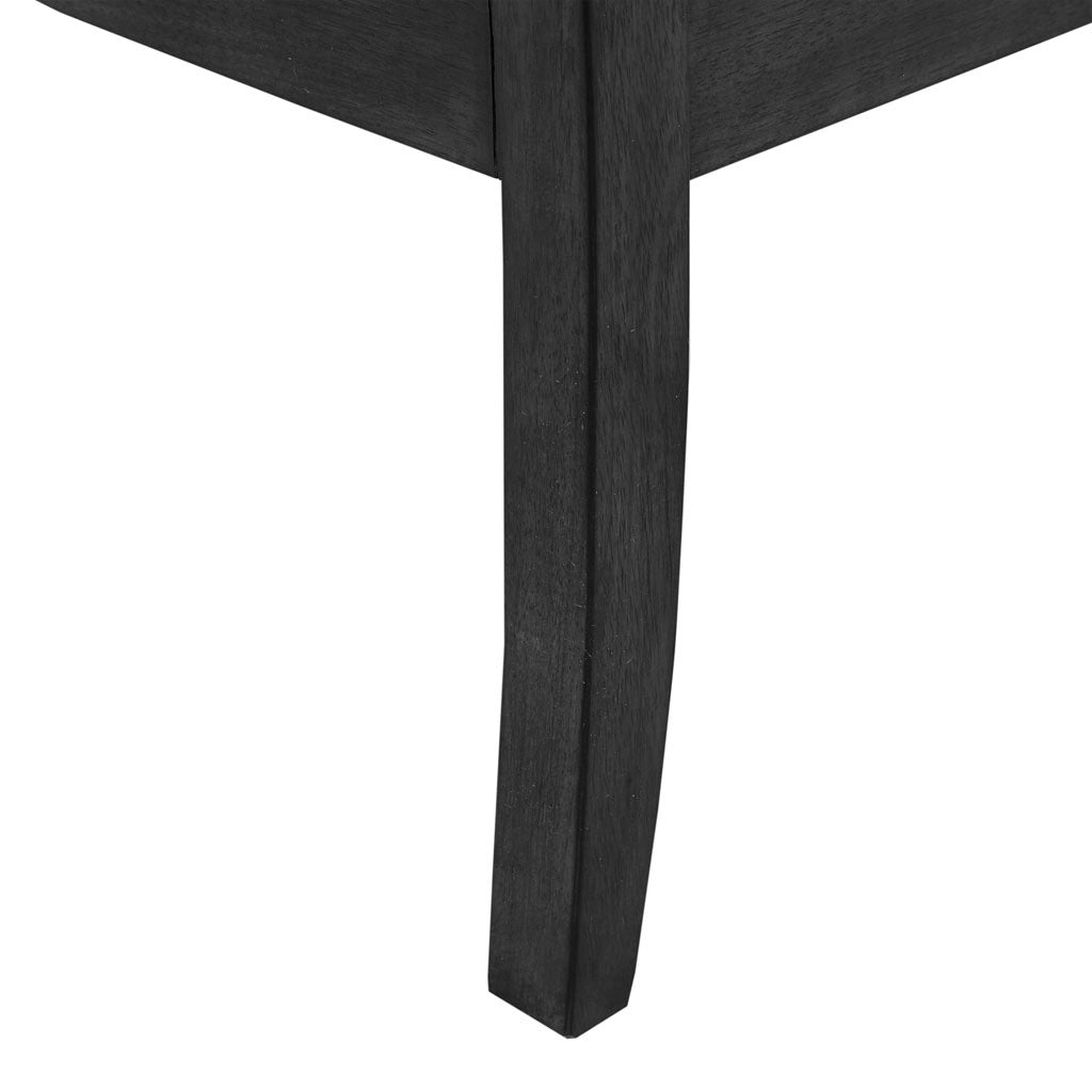 Accent Chair Black Polyester