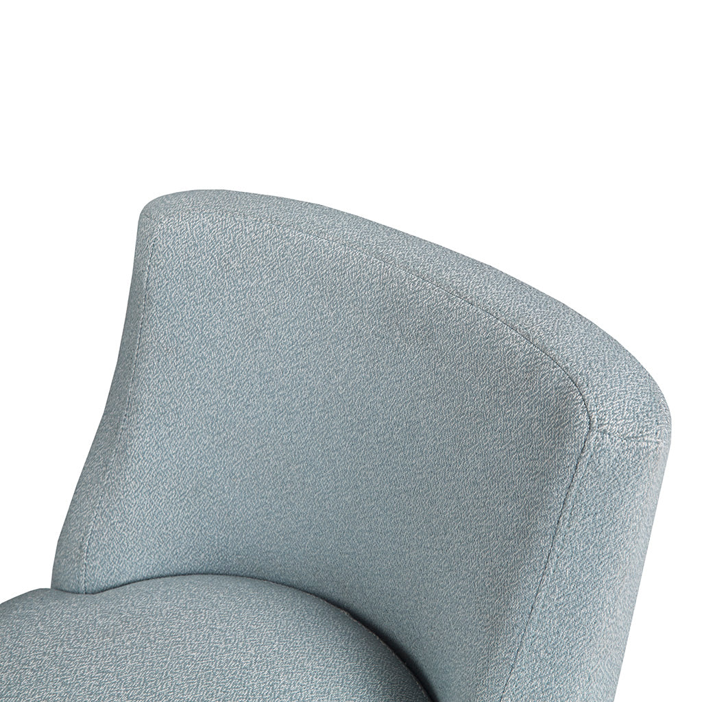 25" Upholstered Counter Stool Blue Polyester