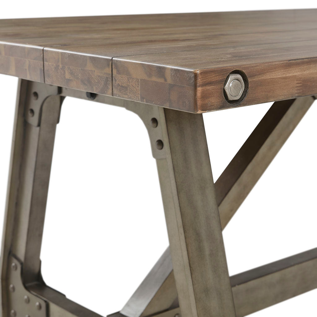 Lancaster Dining Table Grey Silver Wood