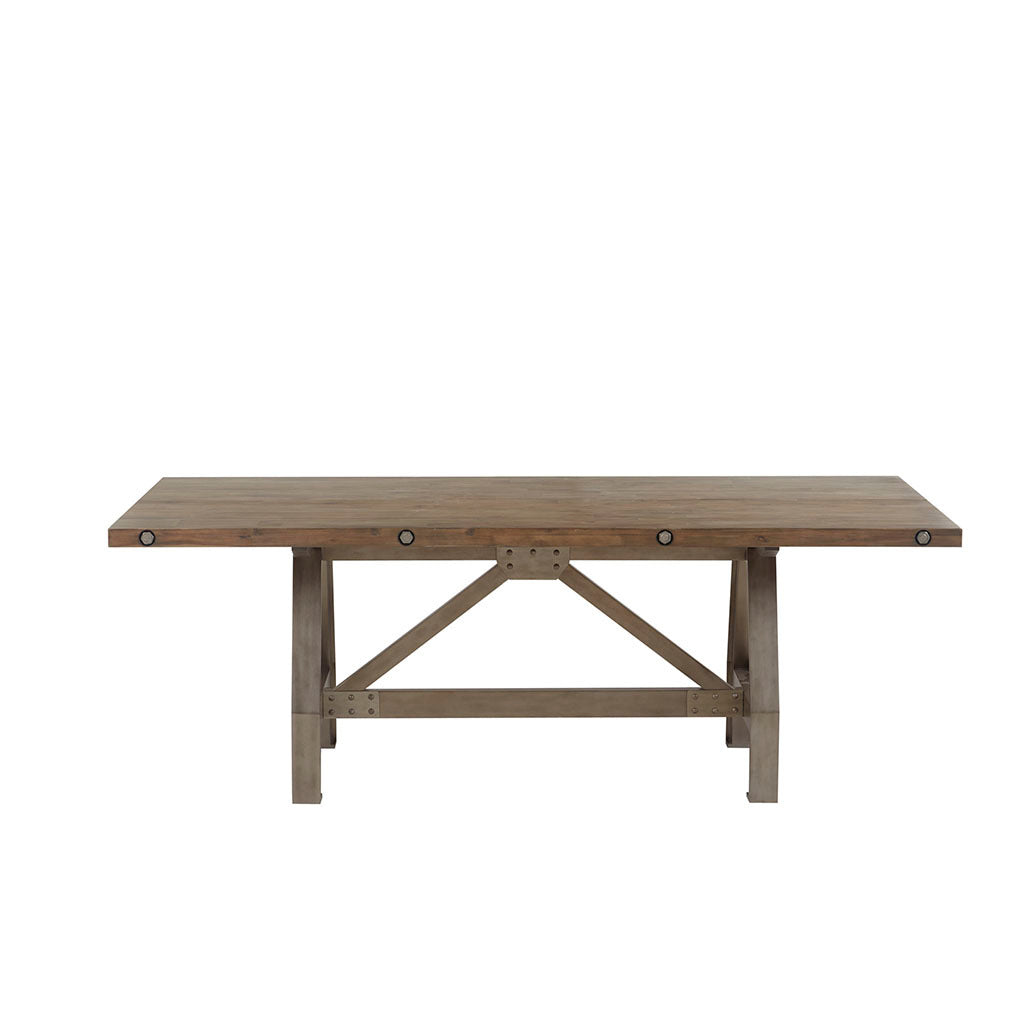 Lancaster Dining Table Grey Silver Wood
