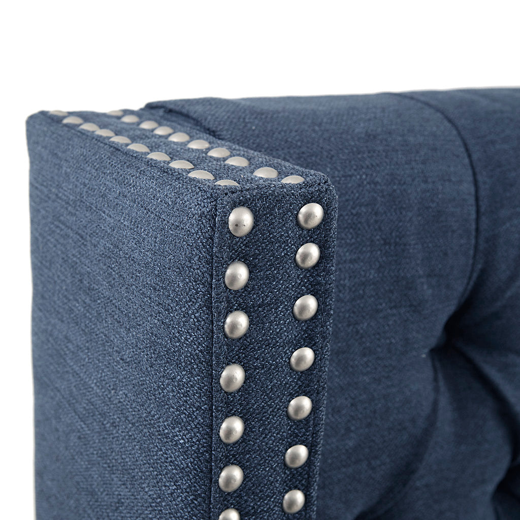 Upholstery Headboard Navy Polyester