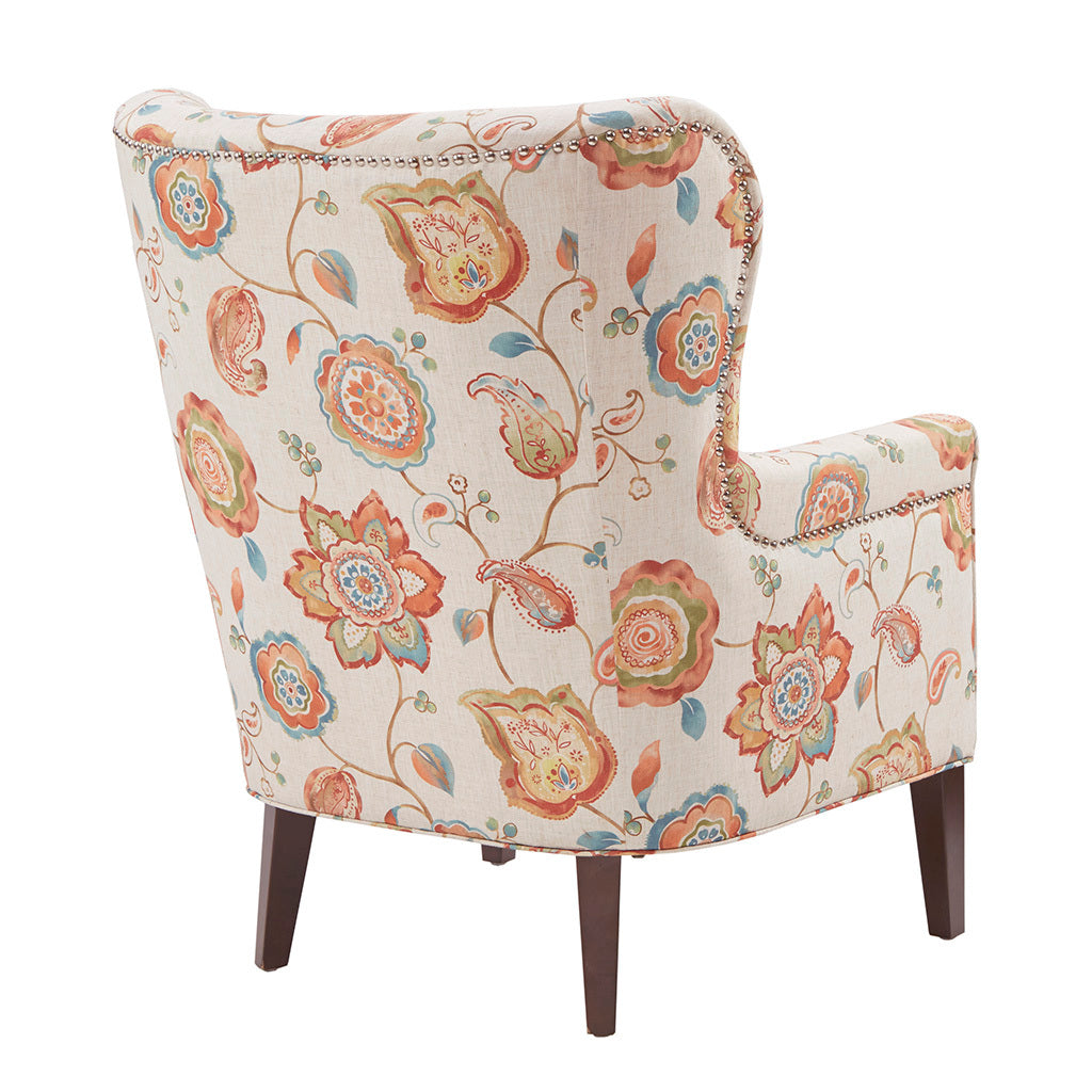 Colette Accent Chair Multicolor Solid Wood