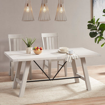 Sonoma Dining Table White Solid Wood