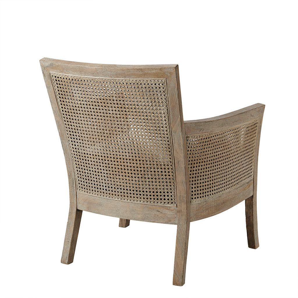 Cane Armchair Cream Reclaimed Natural Polyester