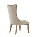 Button Tufted Captain Accent Chair Cream Polyester