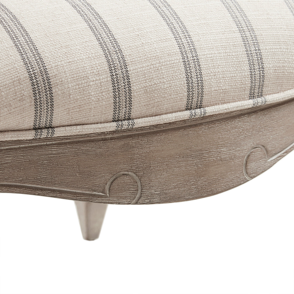 Camel Back Exposed Wood Chair Natural Polyester