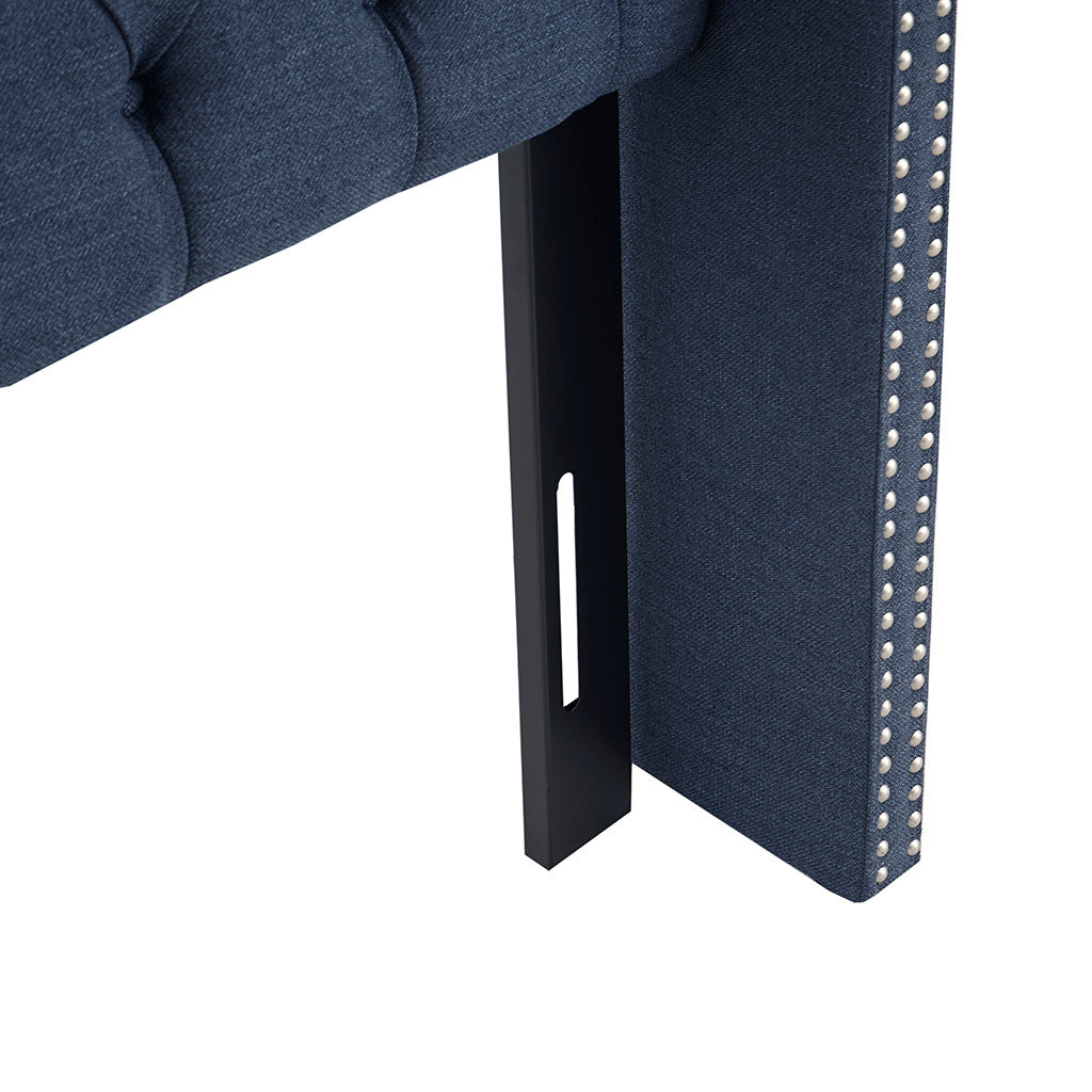 Upholstery Headboard Navy Polyester