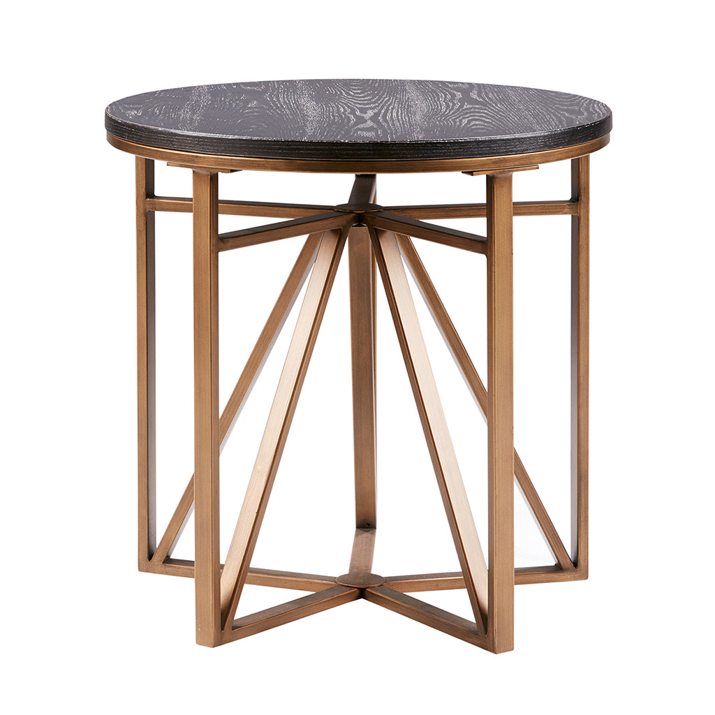 Madison End Table Antique Bronze Wood